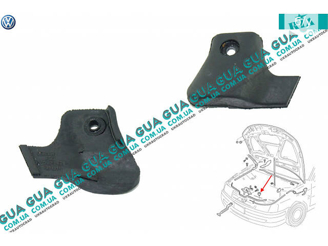 Демпфер / ограничитель капота / отбойник / подушка правый 1шт. 3B0823434 VW / ВОЛЬКС ВАГЕН PASSAT 1991-1997 / ПАССАТ 9