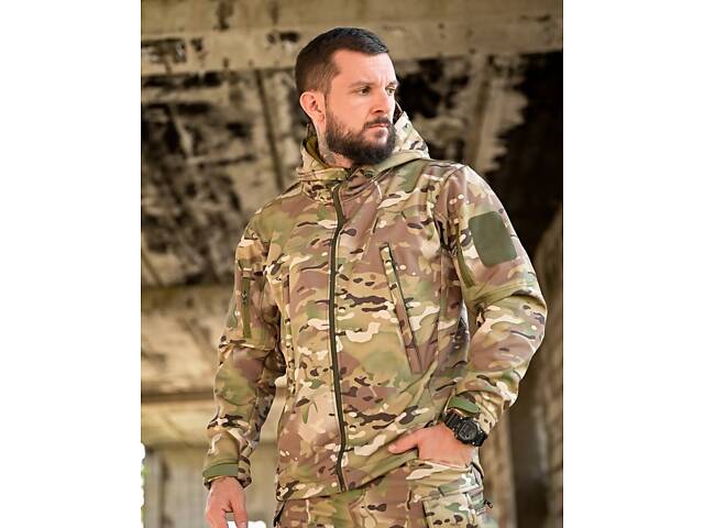 Демисезонная куртка софтшел TENNESI мультикам ПП7972 - Фото 1