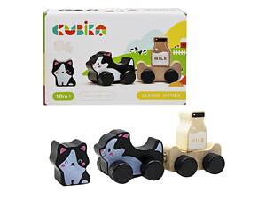 Дерев’яна іграшка &quot;Веселі кошенята&quot; Cubika (205580)