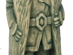 Дерев'яна статуетка ручної роботи гном Торін Дубощит з к/ф Хоббіт