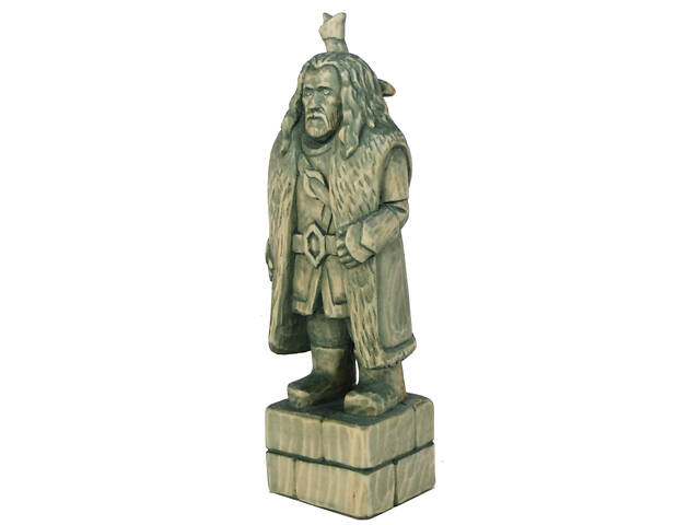 Дерев'яна статуетка ручної роботи гном Торін Дубощит з к/ф Хоббіт - Фото 8