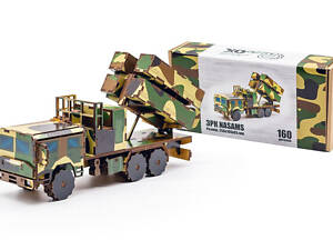 Дерев'яний 3D конструктор 'ЗРК НАСАМС' 160 дет., ПЗ 160-02397 р. 25*10*6,5 см.