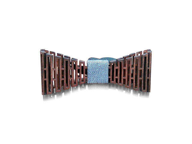 Деревянная бабочка HatynkaUA Решетка Серая (SUN0046) - Фото 1