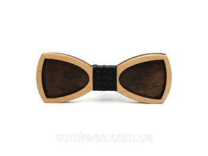 Дерев'яний краватка метелик Gofin двошаровий з вирізаною окантовкою GBDH-8198