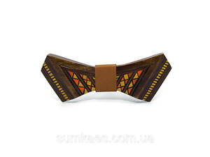 Дерев'яна краватка метелик Gofin з малюнком вишивка GBDH-8331