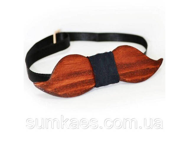 Деревяний краватка метелик вуса GBD-318 - Фото 3