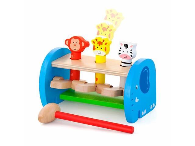 Дерев'яна стукітка Viga Toys Звірята (50683) - Фото 1