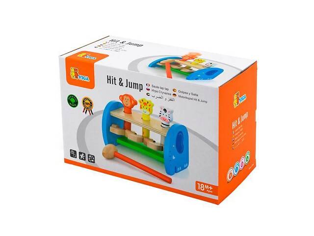 Дерев'яна стукітка Viga Toys Звірята (50683) - Фото 2