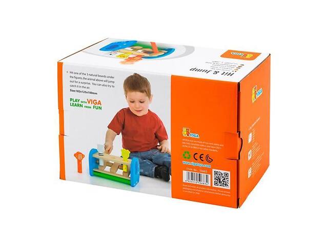 Дерев'яна стукітка Viga Toys Звірята (50683) - Фото 3