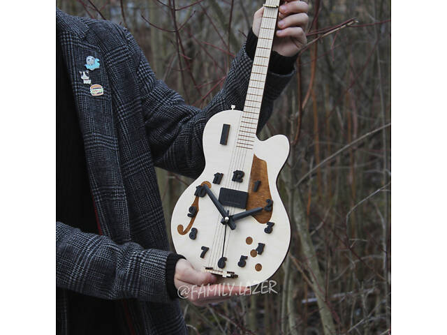 Дерев'яний годинник-гітара - Фото 5