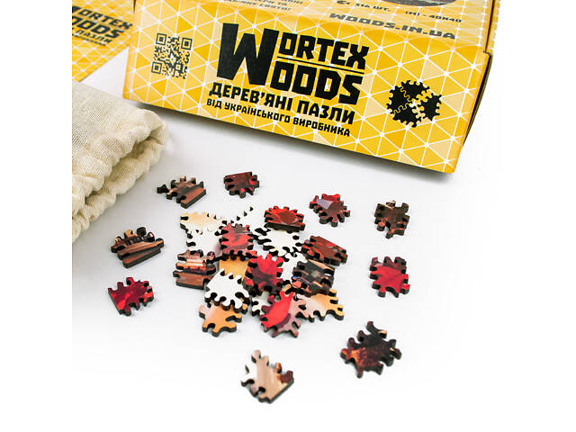 Дерев'яні пазли Wortex Woods Ейфелева вежа 30х30 см 188 елементів амеби PZL40001 - Фото 4