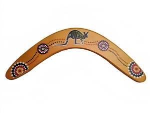 Дерев’яний бумеранг RESTEQ з липи 33×14 см — розписний бумеранг, що повертається, з натурального дерева для активного відпочинку