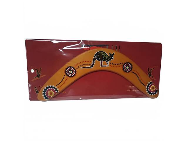 Дерев’яний бумеранг RESTEQ з липи 33×14 см — розписний бумеранг, що повертається, з натурального дерева для активного відпочинку - Фото 5