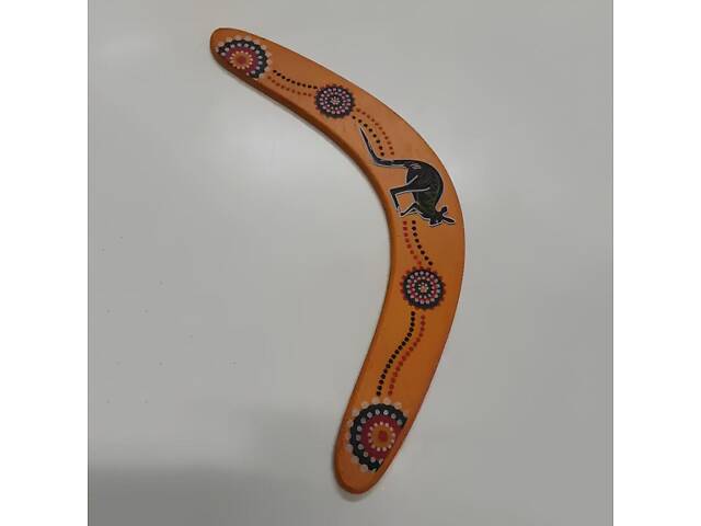 Дерев’яний бумеранг RESTEQ з липи 33×14 см — розписний бумеранг, що повертається, з натурального дерева для активного відпочинку - Фото 9