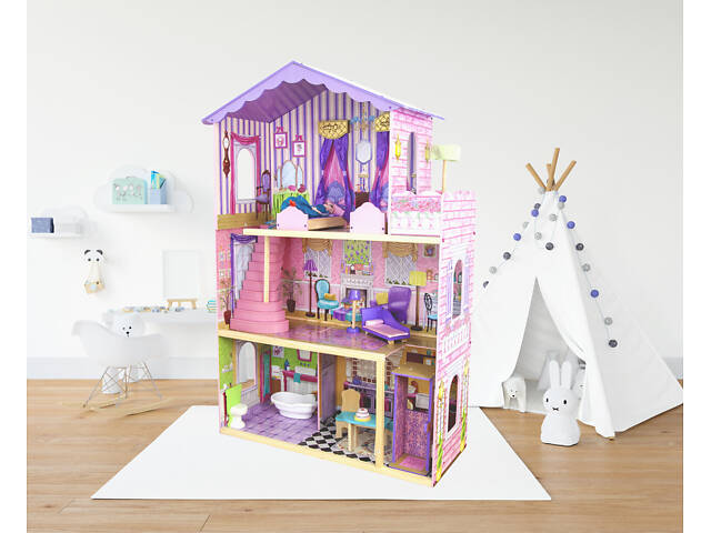 Деревянный кукольный домик для Барби AVKO Вилла Магнолия + мебель - Фото 2