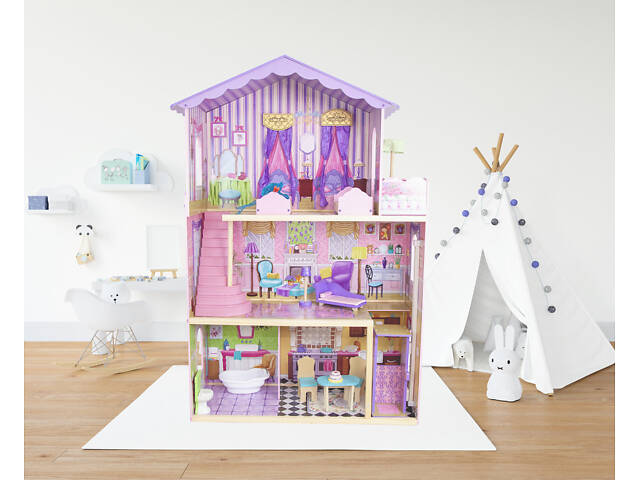 Деревянный кукольный домик для Барби AVKO Вилла Магнолия + мебель - Фото 3