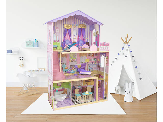 Деревянный кукольный домик для Барби AVKO Вилла Магнолия + мебель - Фото 4