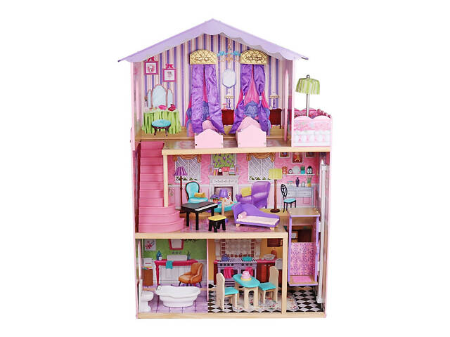 Деревянный кукольный домик для Барби AVKO Вилла Магнолия + мебель - Фото 6
