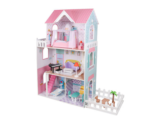 Дерев'яний ляльковий будиночок для Барбі AVKO Вілла Севілья + меблі - Фото 2