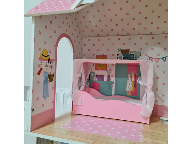 Дерев'яний ляльковий будиночок для Барбі AVKO Вілла Севілья + меблі - Фото 5