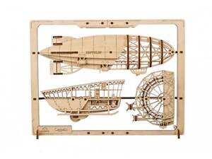 Деревянный механический 3D конструктор Ugears Цепелин (70208)