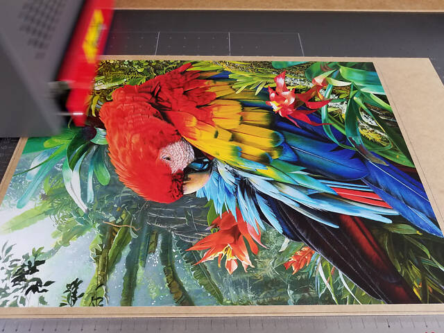 Дерев'яний пазл з підставкою Папуга Ара 150 з підставкою 42х33 см - Фото 4