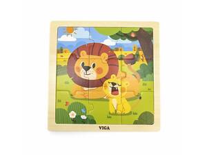 Деревянный пазл Viga Toys Львы 9 эл. (44627)