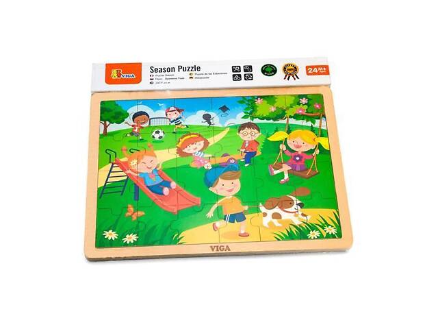 Дерев'яний пазл Viga Toys Пори року: весна, 24 ел. (51269) - Фото 2