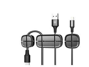 Держатель для кабелей Baseus Cross Peas Cable Clip - Black (ACTDJ-01)