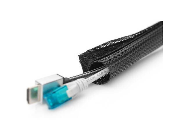 Тримач для кабелю Digitus Cable Tube, 2m, black (DA-90507) - Фото 3