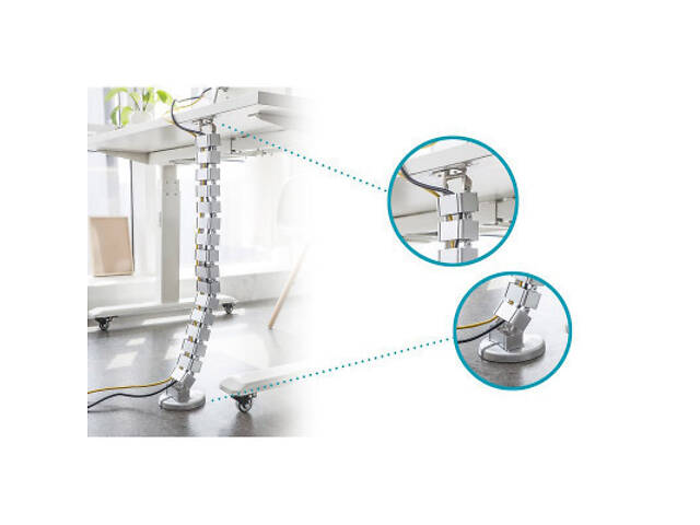 Держатель для кабеля Digitus гнучка кабельна трубка із кріпленням 'гачок-петля', 2м (DA-90506) - Фото 3
