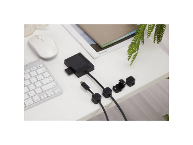 Тримач для кабелю OfficePro CM002B, магнітна застібка, 6шт=1пак, чорний (CM002B) - Фото 5