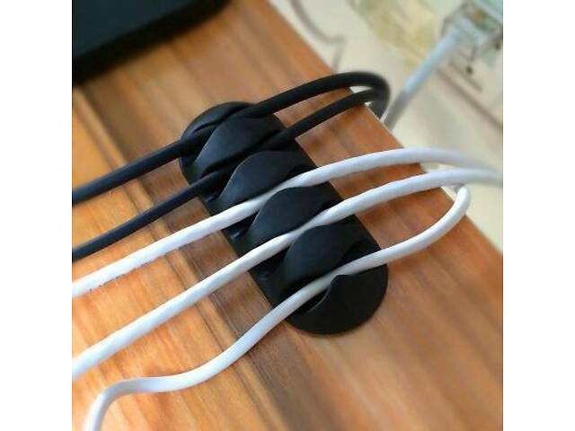 Тримач для кабелю PowerPlant CC-947 (Black) * 2 (CA910434) - Фото 4