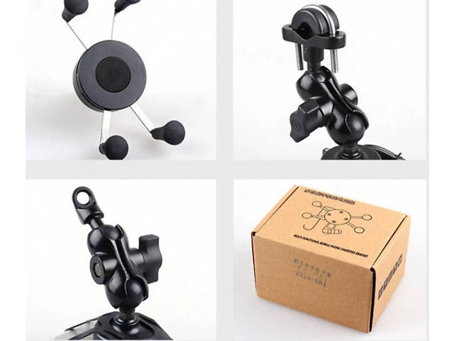 Держатель для телефона на мотоцикл с USB MotoChina (10152 XS-CH01) - Фото 5