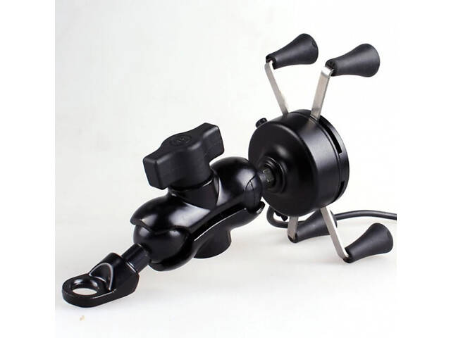 Держатель для телефона на мотоцикл с USB MotoChina (10152 XS-CH01) - Фото 6