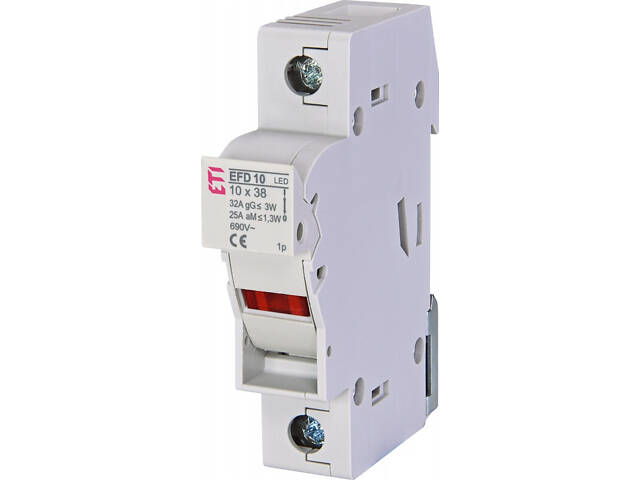 Тримач запобіжника 1P 32A 690В 10x38мм LED [2540011] EFD 10 ETI - Фото 1