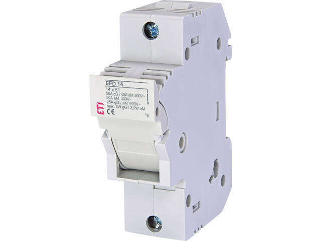 Тримач запобіжника 1P 50A 690В 14х51мм [2560001] EFD 14 ETI - Фото 1