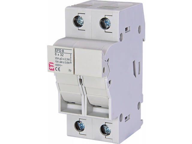 Тримач запобіжника 2P 20A 400В 8х32мм [2520003] EFD 8 ETI - Фото 1