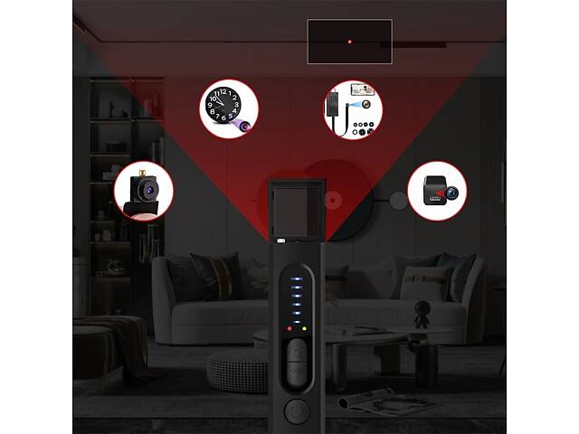 Детектор жучков скрытых камер и магнитов - антижучок 3 в 1 с фонариком Nectronix X13 (100967) - Фото 7