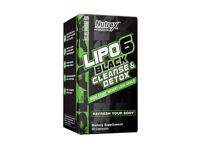 Детокс комплекс Nutrex Lipo-6 Black Cleanse & Detox 60 Caps - Фото 1