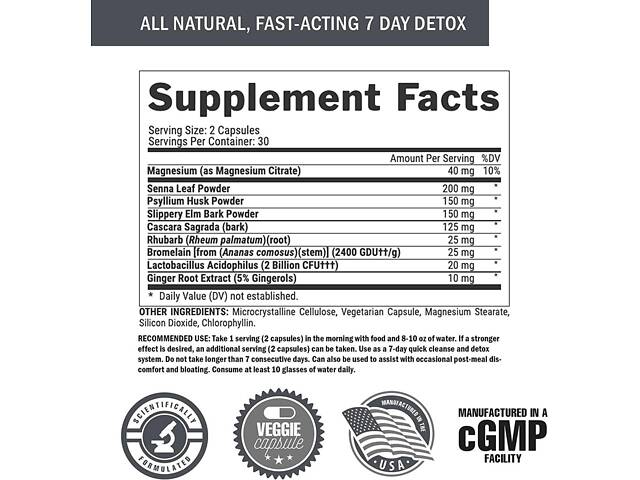 Детокс комплекс Nutrex Lipo-6 Black Cleanse & Detox 60 Caps - Фото 3