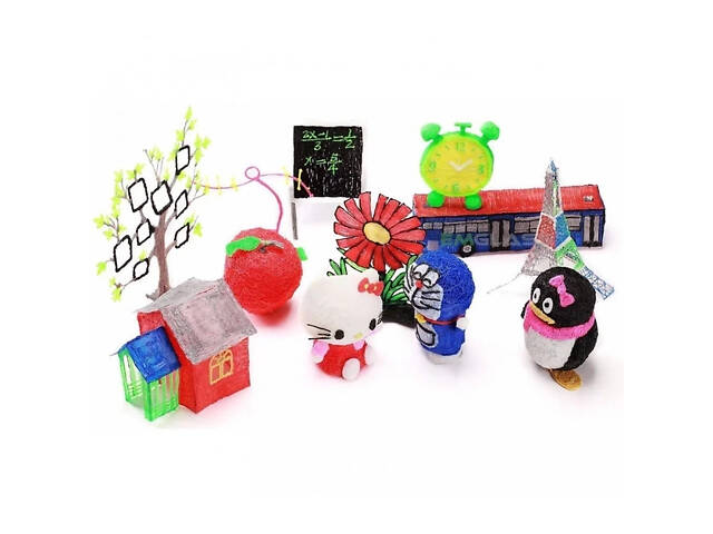 Дитяча 3D-ручка для малювання з екопластиком 3D-6-2 набір з трафаретами - Фото 7