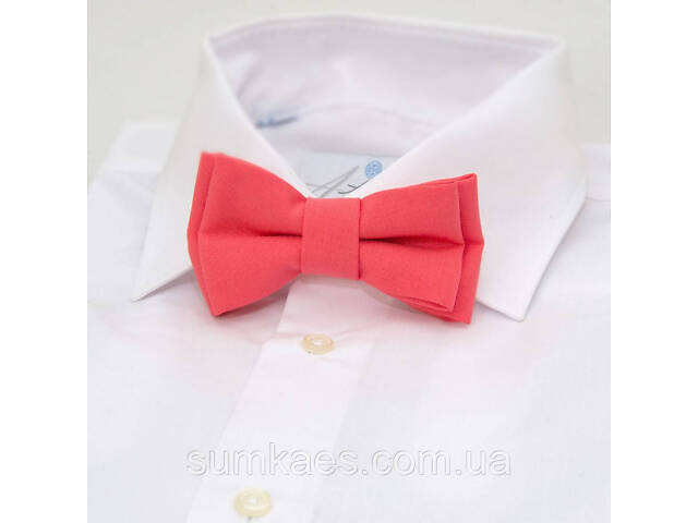 Дитячий краватка-метелик Gofin кораловий матовий DGB-2653 - Фото 6