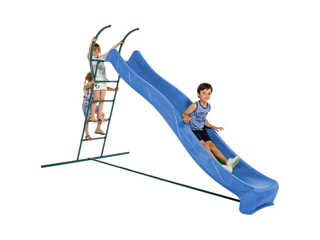 Дитяча гірка для вулиці 3 м. зі сходинками Синій - Фото 1