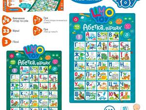 Дитяча іграшка інтерактивний плакат SK 0021 AB букви вірші пісні музичний