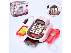 Дитяча іграшка касовий апарат 6828A калькулятор, сканер, продукти, світло, бат., кор., 20-16,5-11 см ( відео в описі)