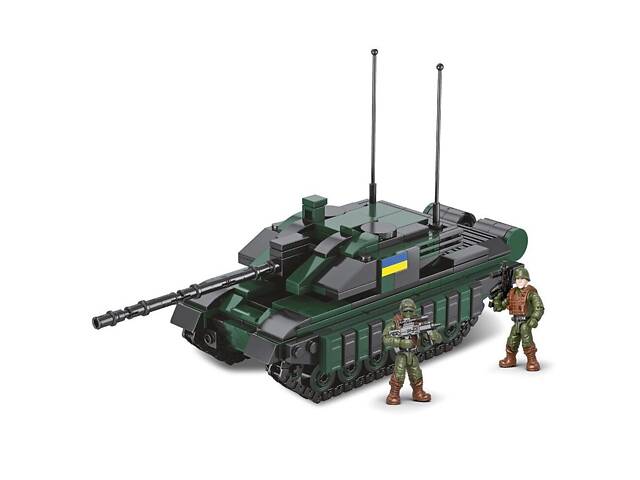 Детская игрушка конструктор танк Challenger 2, 407 деталей, фигурка 2 шт (серия армия, военная техника) KB 1144, и - Фото 1