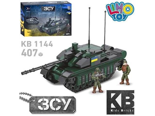 Детская игрушка конструктор танк Challenger 2, 407 деталей, фигурка 2 шт (серия армия, военная техника) KB 1144, и - Фото 2