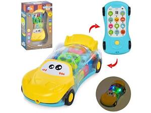 Детская игрушка машинка телефон 3216 движущиеся детали музыка свет (видео в описании)