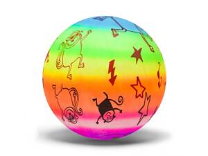 Детская игрушка мяч резиновый 23 см, вес 60 грамм (RB24159) 4 цвета